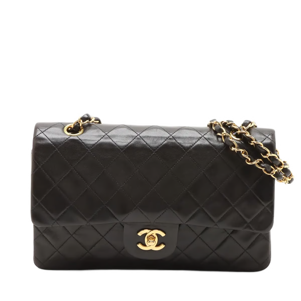CHANEL Classic Double Flap Medium Full Set GHW (U2)
