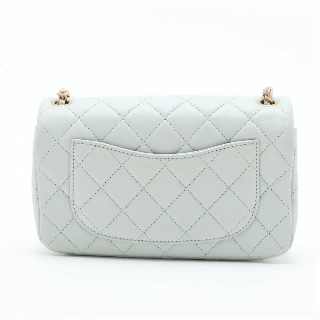 CHANEL Pearl Crush Mini Rectangular - Baby Blue Lambskin (N1)