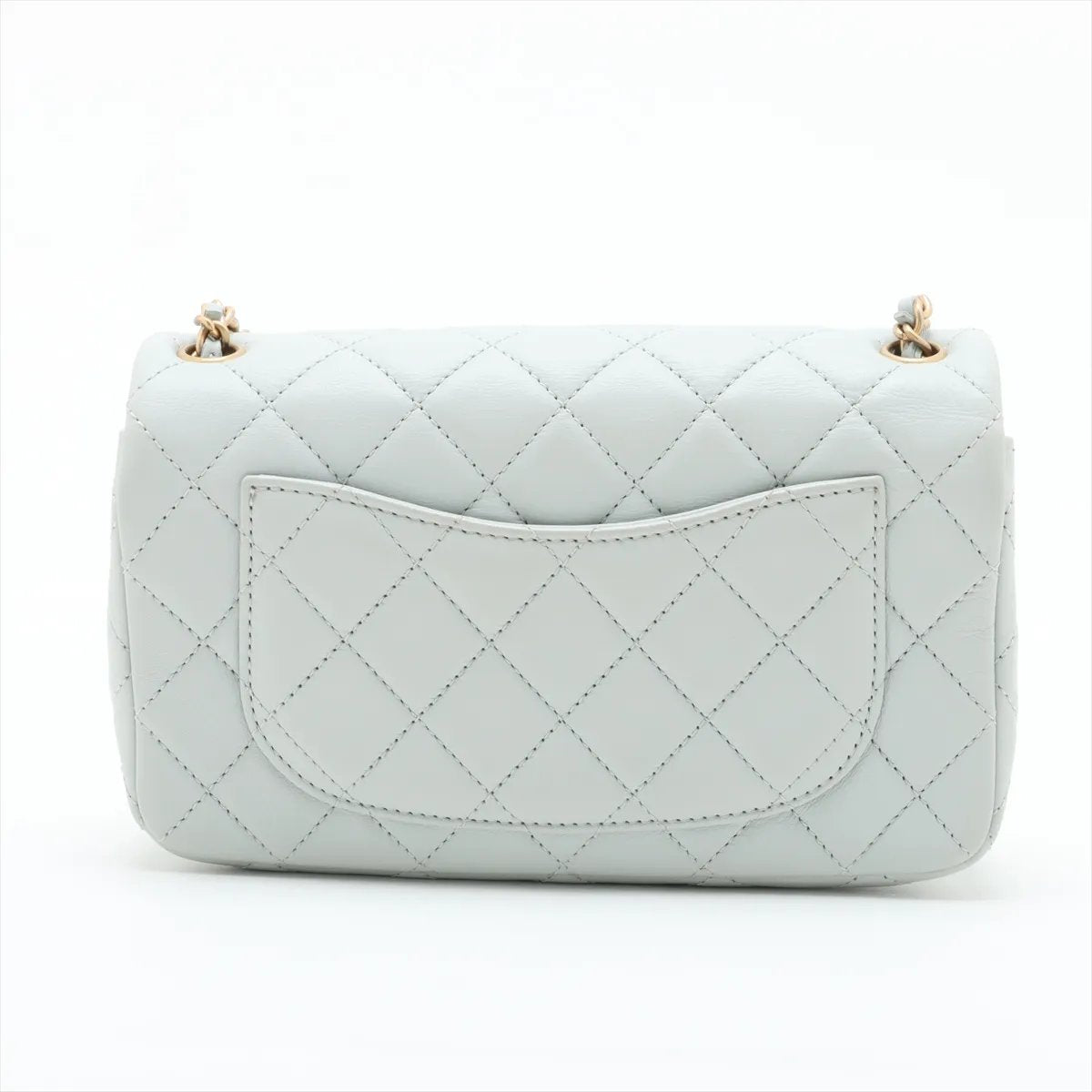 CHANEL Pearl Crush Mini Rectangular - Baby Blue Lambskin (N1)