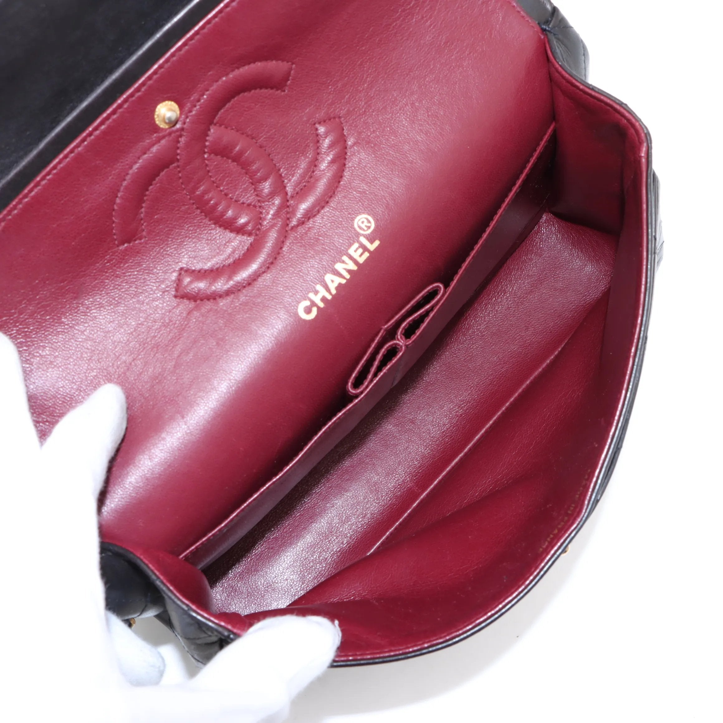 CHANEL Classic Double Flap Medium Full Set GHW (U2)
