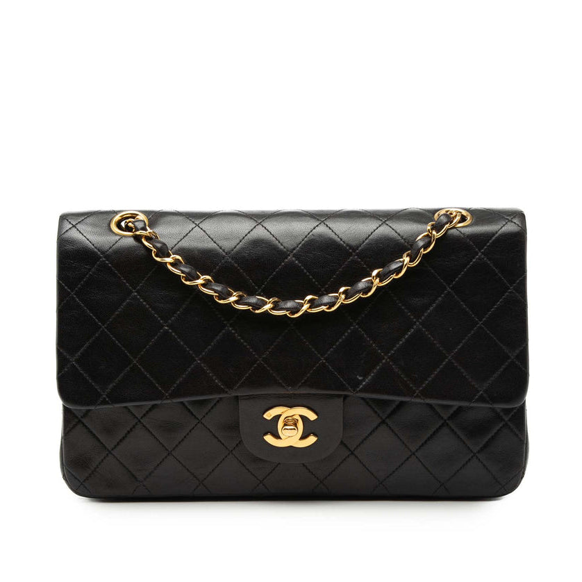CHANEL Classic Double Flap Medium Full Set GHW (U2)