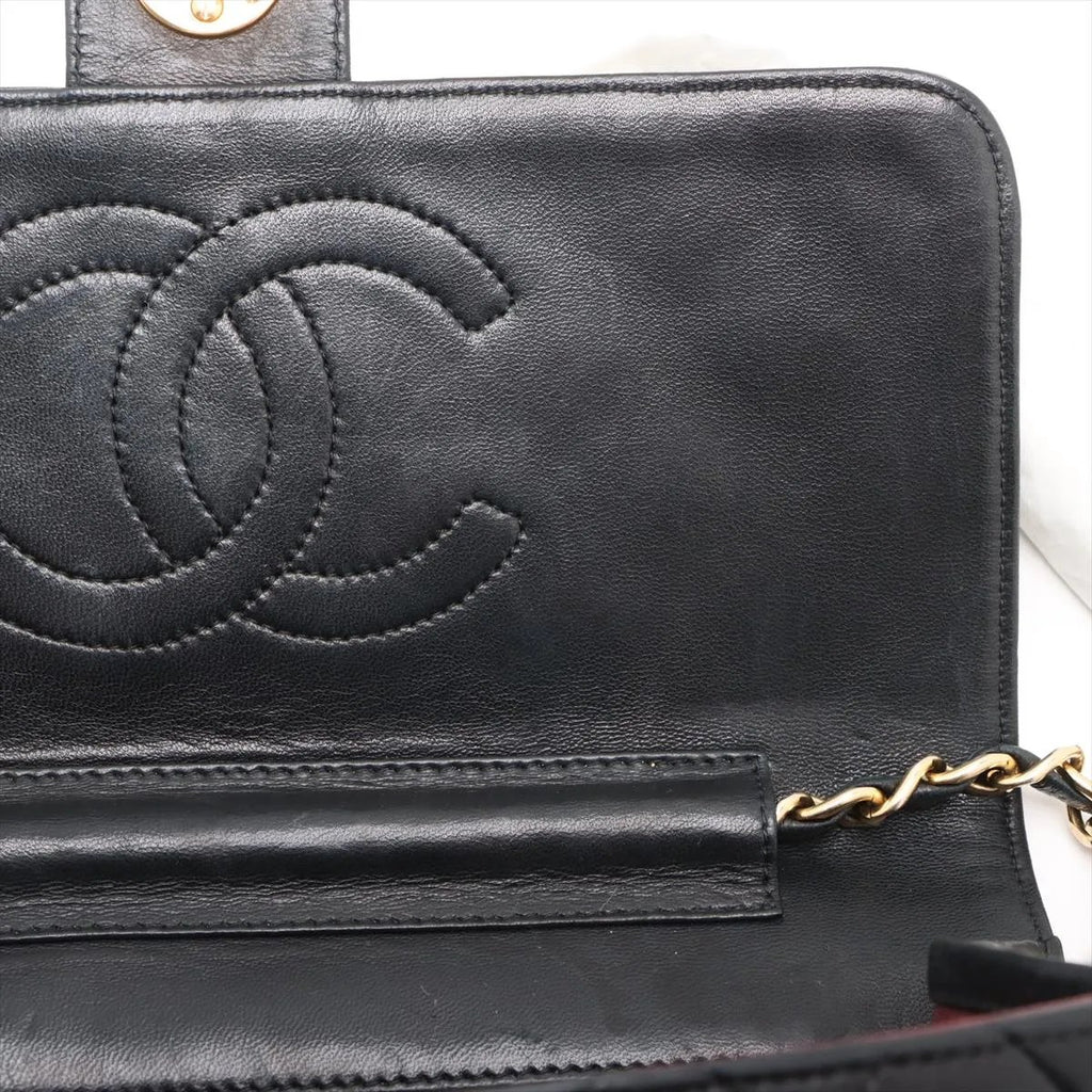 CHANEL Matelasse Single Flapbag Small Push-Lock GHW (U2)
