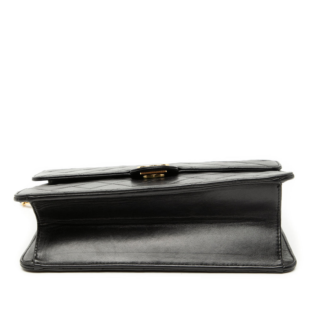 CHANEL Matelasse Single Flapbag Small Push-Lock GHW (Z3)