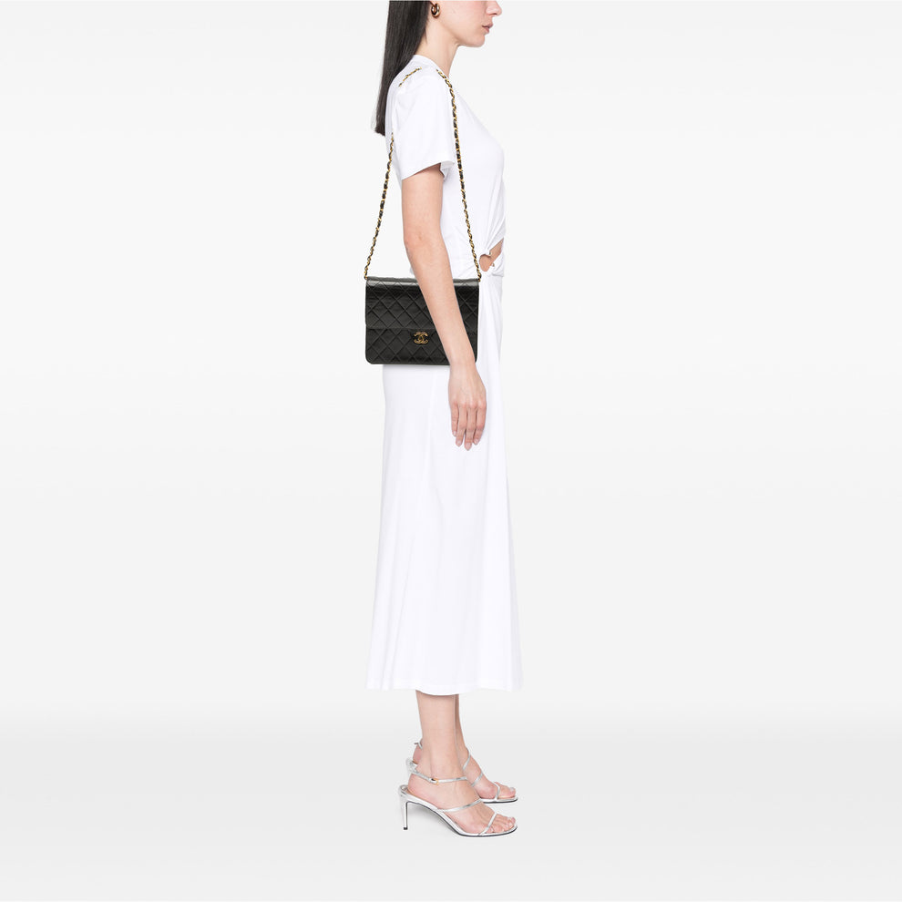 CHANEL Matelasse Single Flapbag Small Push-Lock GHW (Z3)