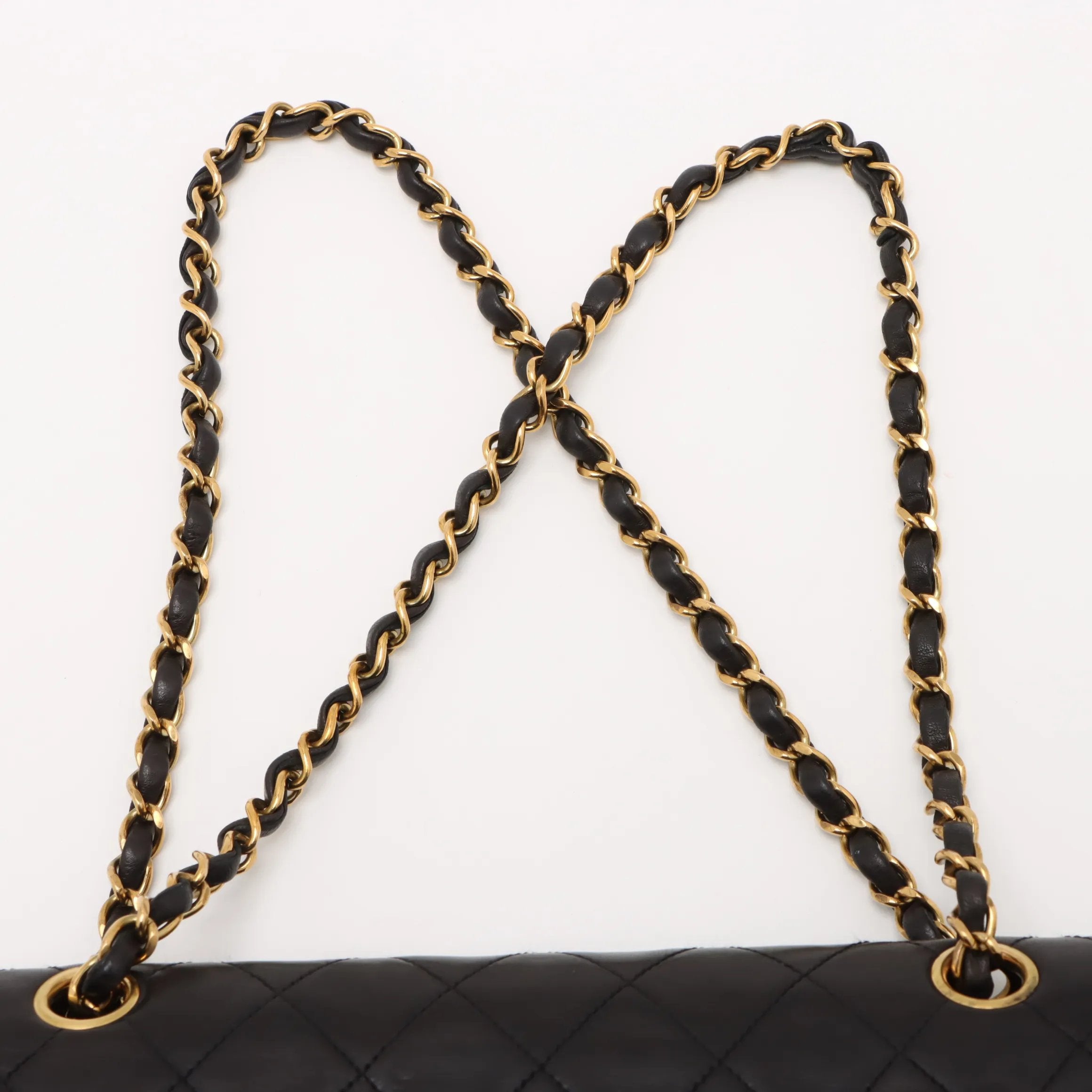 CHANEL Classic Double Flap Medium Full Set GHW (U2)