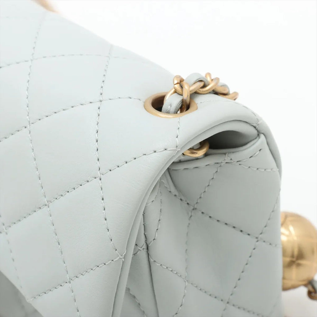 CHANEL Pearl Crush Mini Rectangular - Baby Blue Lambskin (N1)