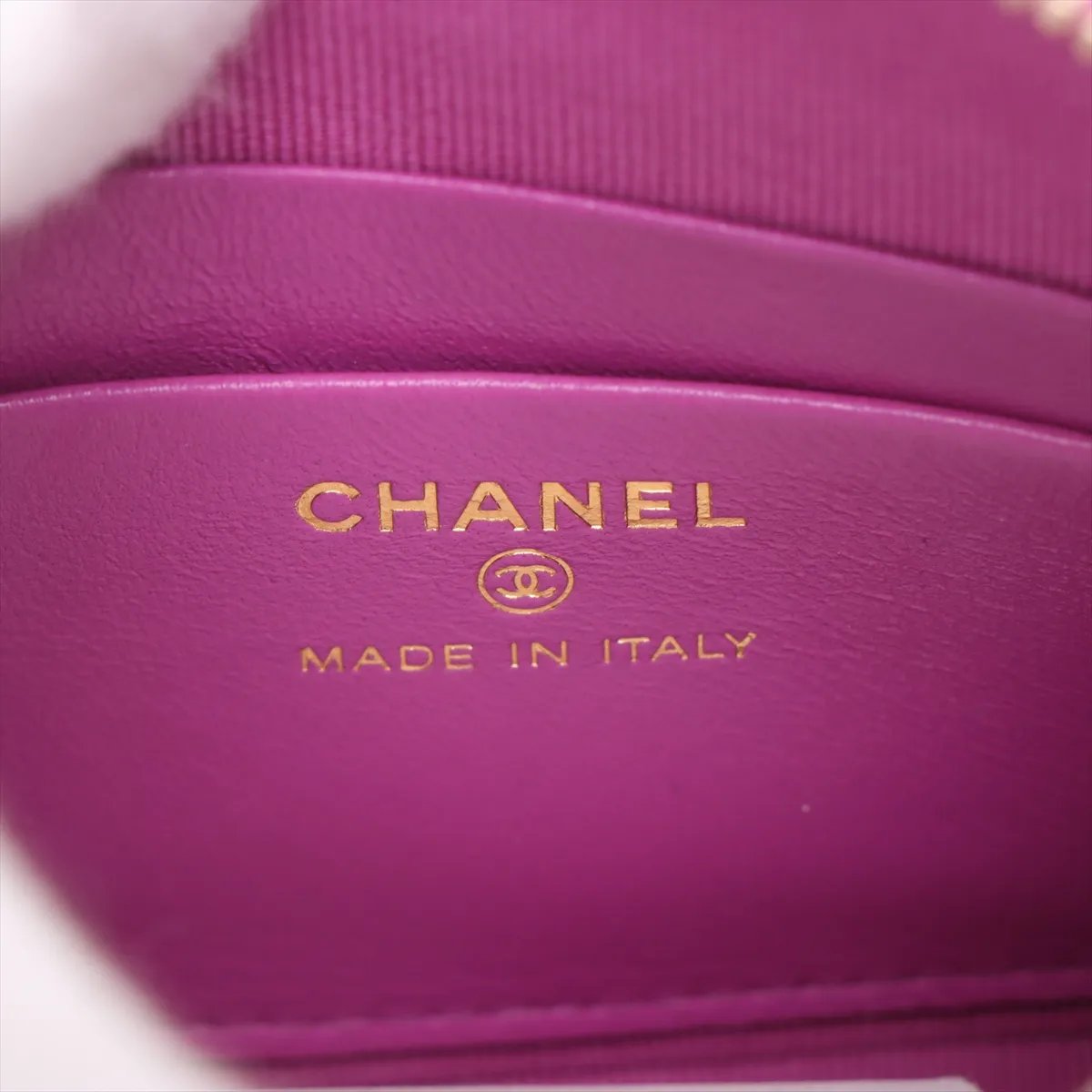 Chanel Tweed Houndstooth Clutch On Chain Purple (N1)