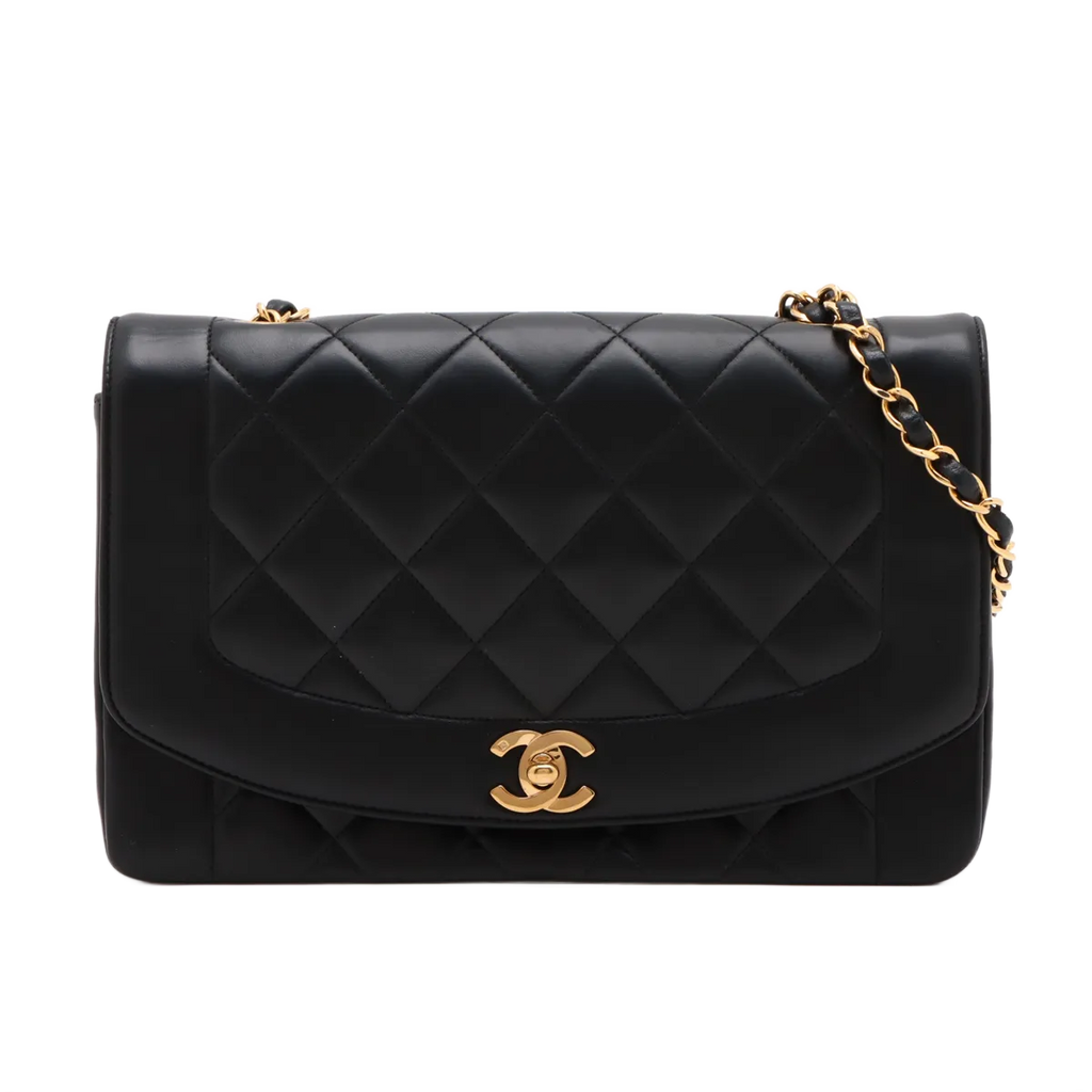 CHANEL Diana Medium Single Flap Full Set GHW (U2)