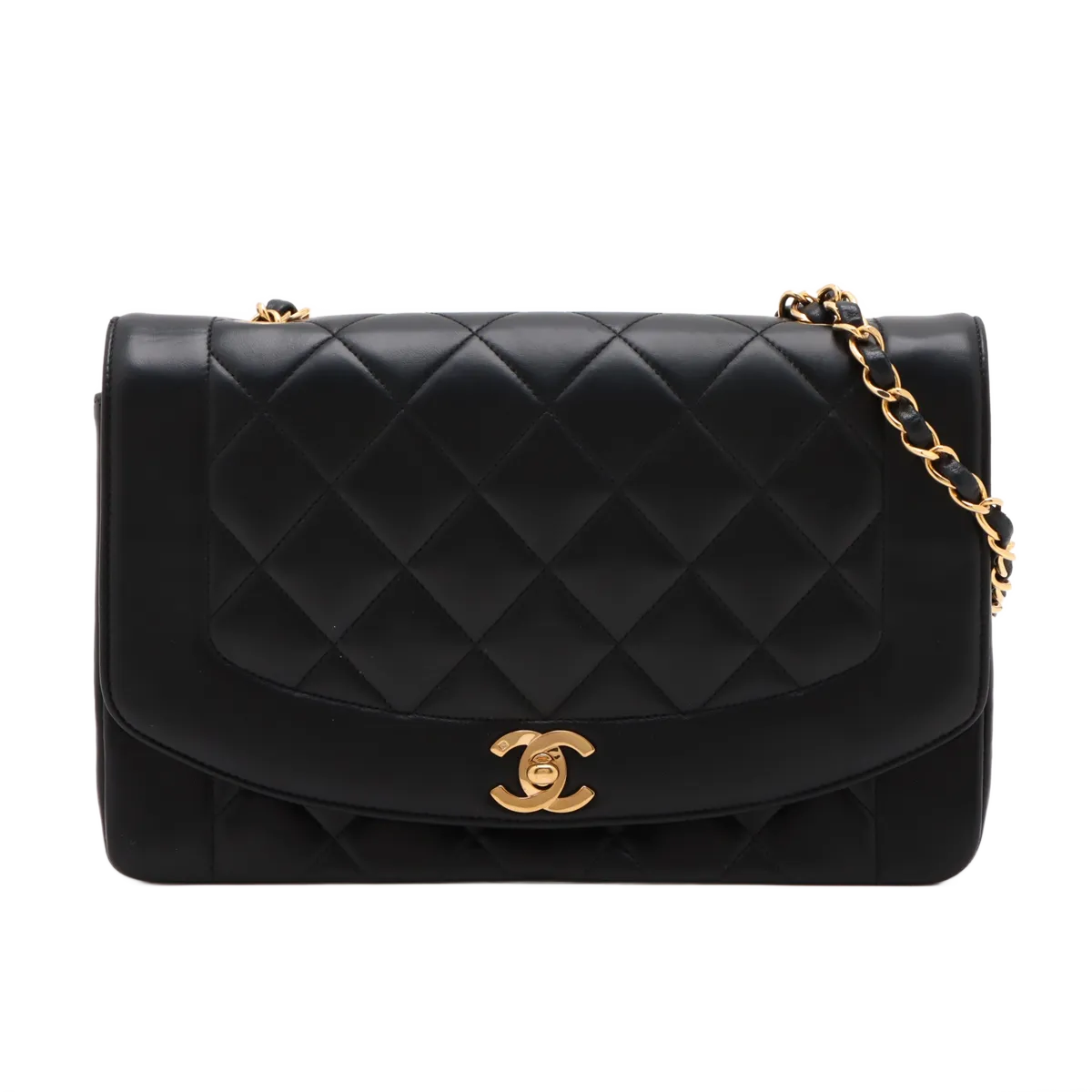 CHANEL Diana Medium Single Flap Full Set GHW (U2)
