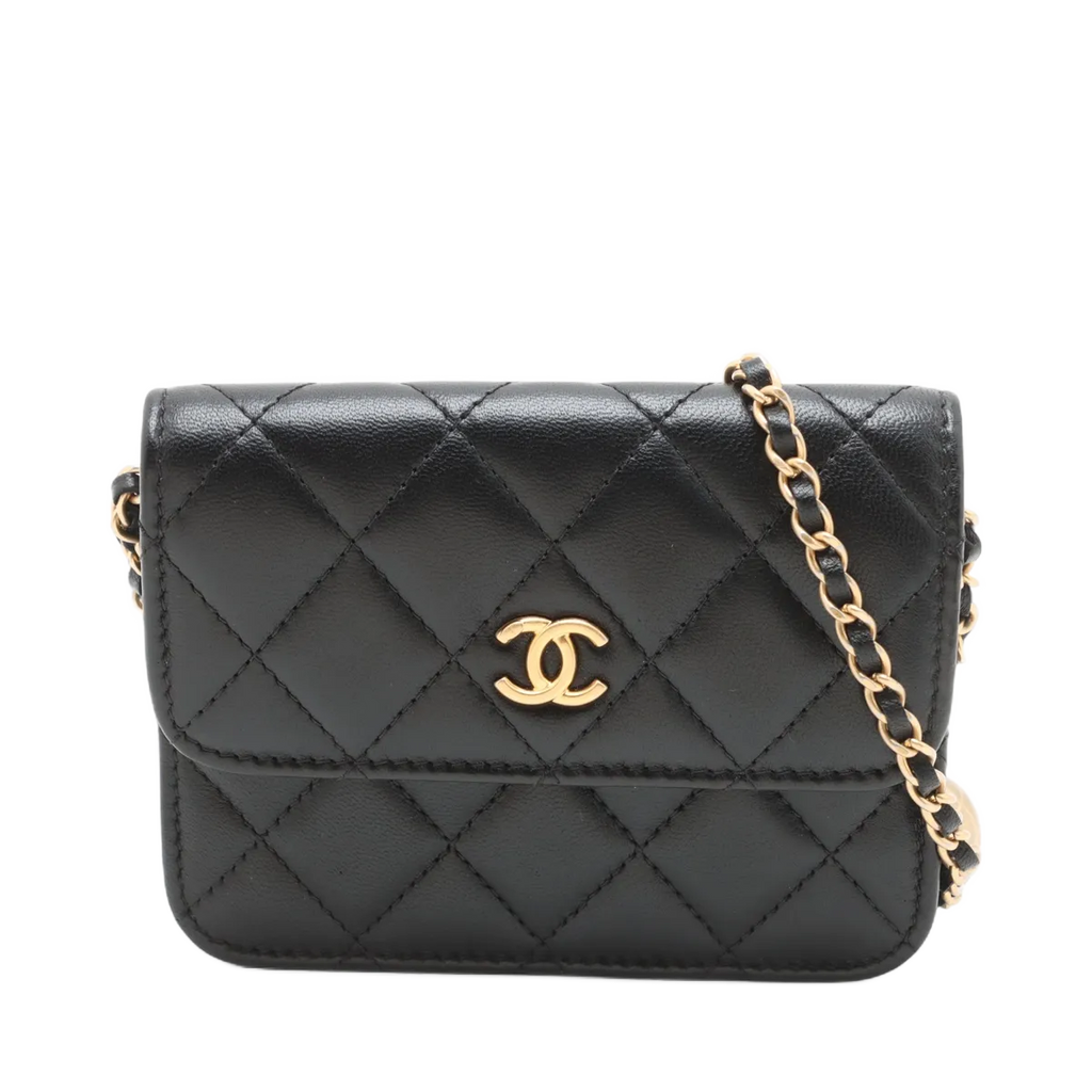 Chanel Pearl Crush Flap Clutch With Chain Mini (N1)